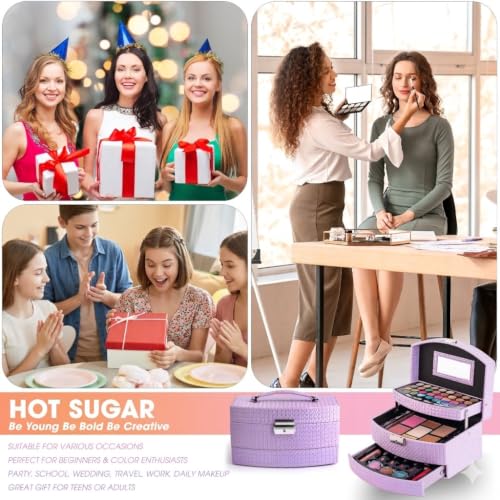 Hot Sugar Teen Girls Makeup Kit Complete Starter Gift Set Purple