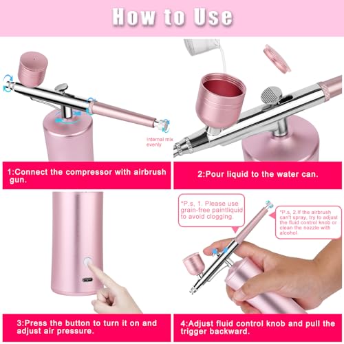 Airbrush Kit with Compressor for Nails & Skin Hydration