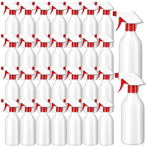 Tanlade 30 Pack 16 oz Leak Proof Spray Bottles with Red Nozzles