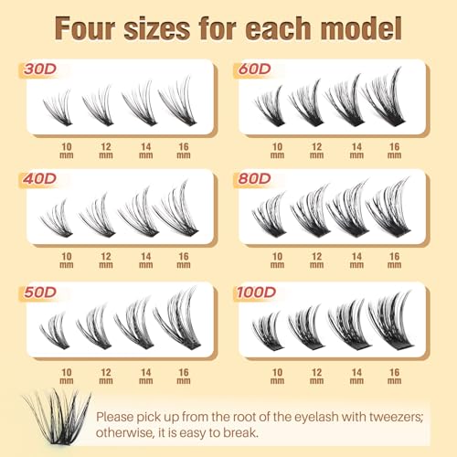 D Curl Lash Clusters Kit 30D-100D DIY Extensions 456PCS