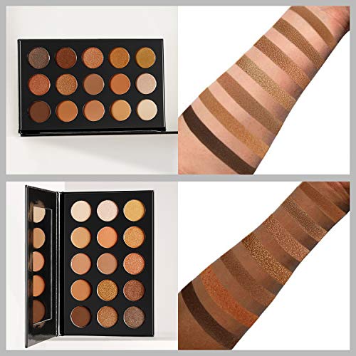 Nude Gold Eyeshadow Palette 15 Shades Matte Shimmer