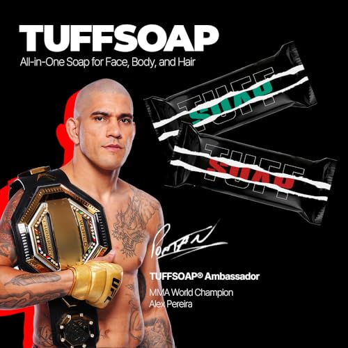 GREEN ? 4-in-1 Men¡¯s Fragrance Soap Bar 5.5 oz ? Natural All-in-One Bar for Body, Face, Hair & Shaving ? TUFF RED (Energy) / TUFF GREEN (Skin Protection) ? Long-Lasting & Sulfate-Free