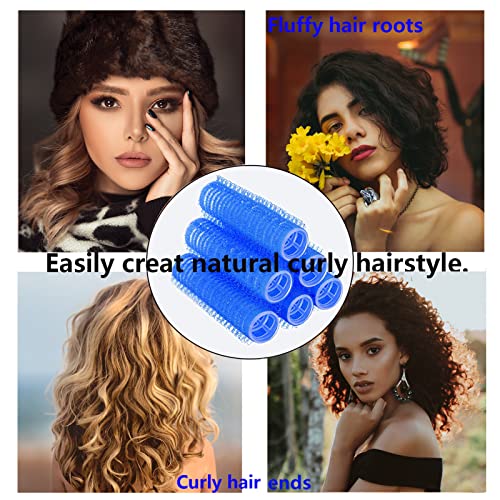 Heatless Self Grip Small Hair Rollers Set with Rat Tail Comb - 18 Pack