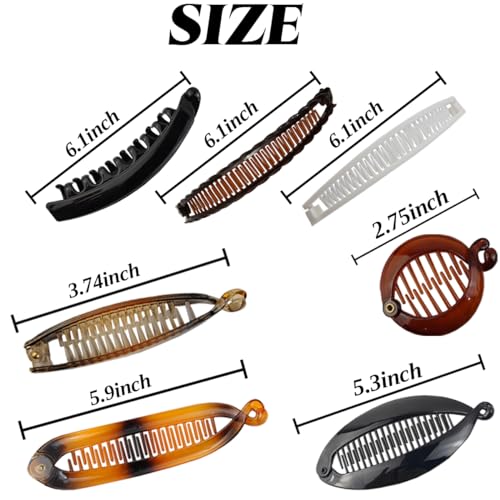 Banana Hair Clips 18 Pc Set Multi Colors for Women Girls