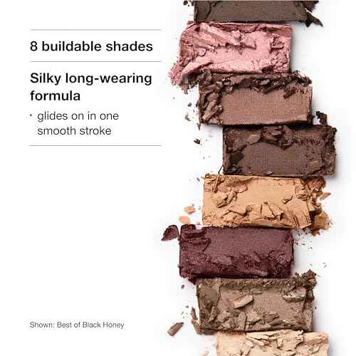 Clinique All About Shadow Eye Shadow Palette, 8 Silky + Buildable Shades | Black Honey, Pink and Nude Honey | Safe For Sensitive Eyes