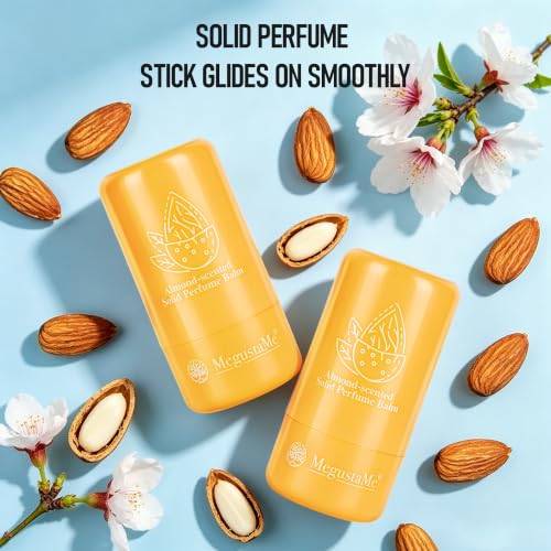 Almond Solid Perfume Stick – 8+ Hours Long-Lasting, Vegan & Cruelty-Free