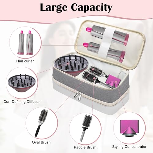 Case Compatible with Shark Flex Style, Travel Case for Dyson Airwrap Hair Tools Travel Bag, Suitable for Daily Finishing Double Structure Portable Tote Bag