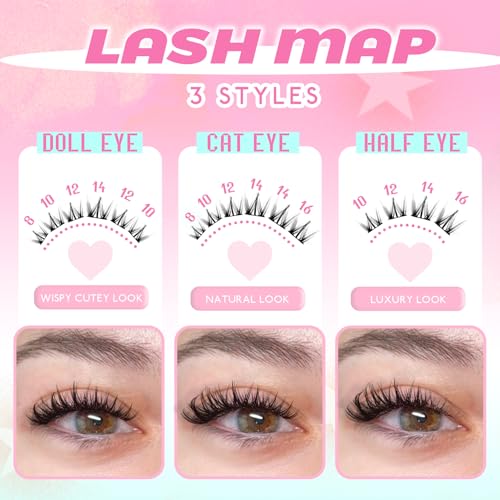Spiky Manga Lash Clusters 8-16MM 120Pcs DIY Eyelash Extensions