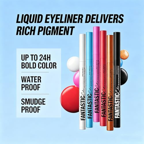 Purple Waterproof Liquid Eyeliner - Long-Wear, Smudgeproof