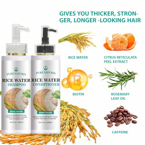 PureNaturis Rosemary Rice Water Hair Growth System Kit