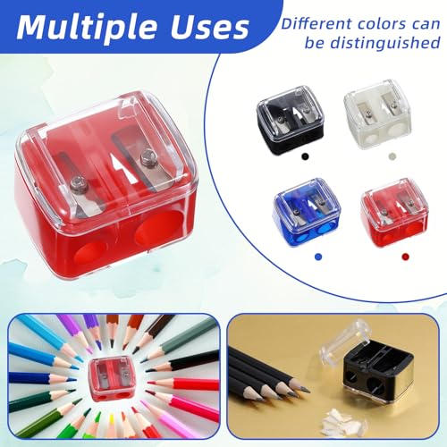 Dual Hole Makeup Pencil Sharpener Set (5 Pack) for Eyeliner & Lip Liner
