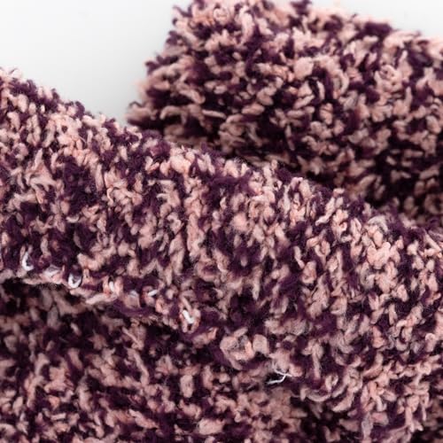 Dr. Scholl's Soothing Spa Socks – Lavender & Vitamin E, 3 Pairs (4-10 US) Black/Gray and Burgundy/Peach, with Gripper Bottoms