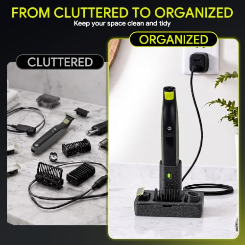 Enhon Razor Stand Dock for Norelco OneBlade 360 - 2-in-1 Charging & Storage