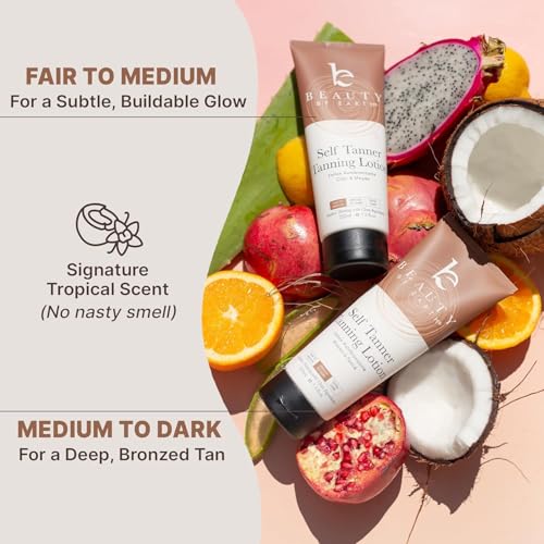 Self Tanner Lotion with Tanning Mitt - Organic, Streak-Free