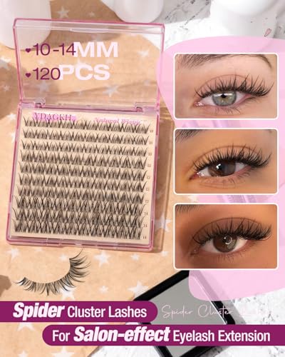 Spider Lash Clusters 10-14mm CC Curly Clear Band Eyelashes