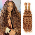 22 Inch Honey Blonde Deep Wave Human Braiding Hair 100g