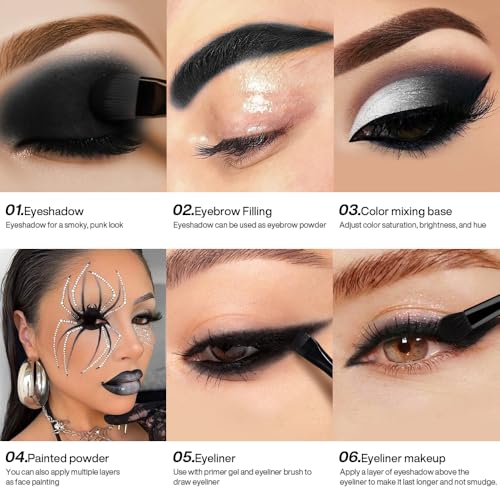 Black Matte Eyeshadow Single with Applicator - Waterproof