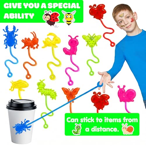 48-Piece Bug Party Favors - Sticky Hands & Tattoos