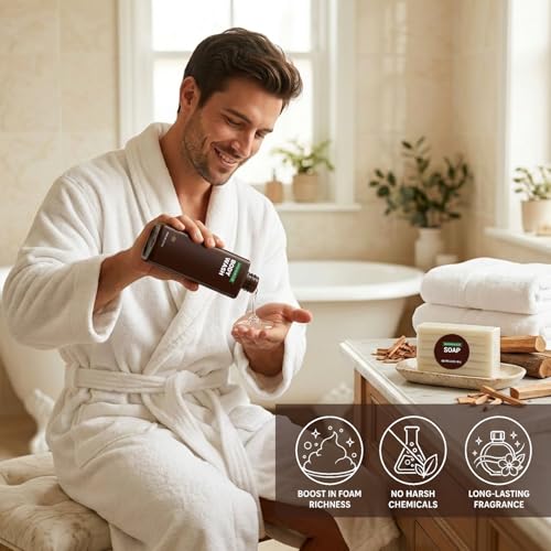Sandalwood Men's Grooming Gift Set – 10 Piece Beard & Body Care