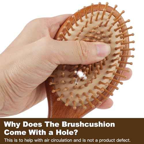 2-Piece Bamboo Hair Brush Set for Hair Growth (Oval & Square) - Natural Wooden Scalp Massage Brush with Bamboo Bristles,Detangling Hairbrush for Women,Men,All Hair Types - Ergonomic Handle