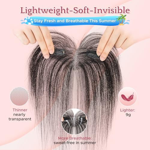SEGO Clip-in Side Bangs 100% Human Hair #01B Brown Black