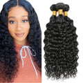 #1B Water Wave Human Hair Bundles 16 18 20 Inch