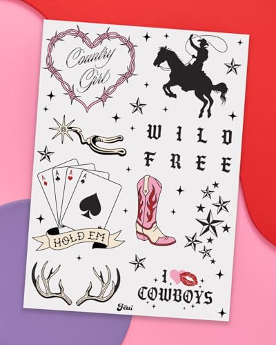 xo, Fetti Western Temporary Tattoos - 38 Designs