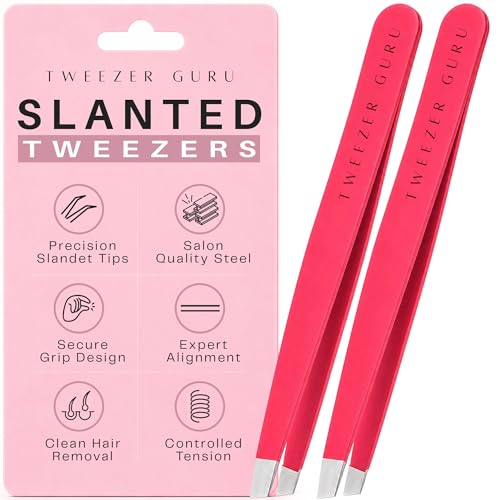 Precision Slant Tweezers for Women & Men – Stainless Steel