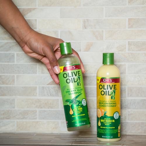 ORS Olive Oil Creamy Aloe Shampoo & Replenishing Conditioner with Orange & Aloe Vera (2 Piece Set)