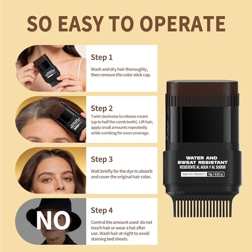 Gowwim Waterproof Grey Hair Coverage Stick for Instant Touch Up
