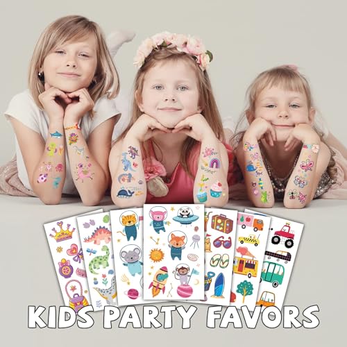 EMOME Temporary Tattoos for Kids, 2100+ Designs - 168 Sheets