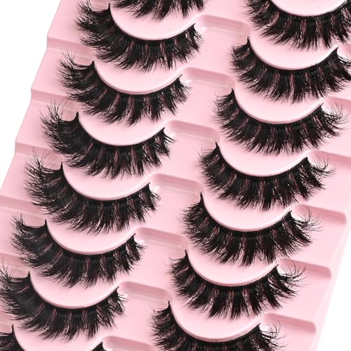 FARRED 14mm Cat Eye Wispy Mink Lashes - 10 Pairs