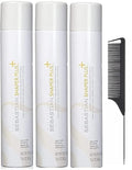 KOOL HOME Strong Hold Hairspray with Comb - 3 Pack, 10.6 oz