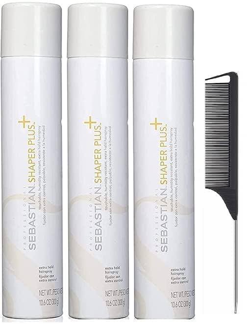 KOOL HOME Strong Hold Hairspray with Comb - 3 Pack, 10.6 oz