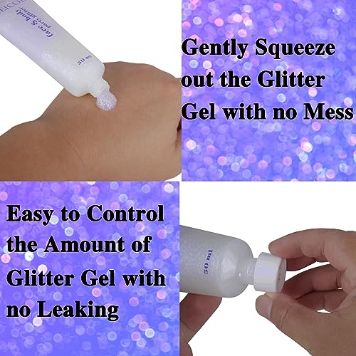 MEICOLY Sparkling Blue Body Glitter Gel, 50ml