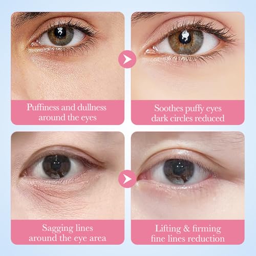 Under Eye Patches - 60 Pcs Eye Mask Anti-Aging Collagen Hyaluronic Acid Moisturizing Under Eye Mask for Removing Dark Circles, Puffiness