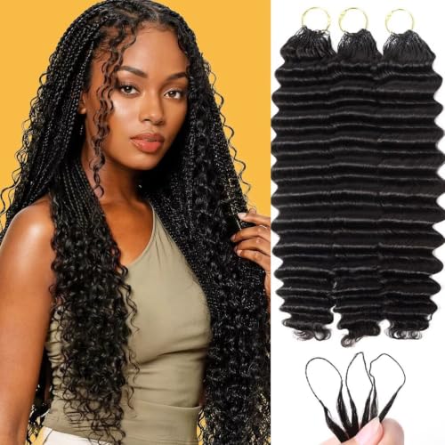 ISHOW 14 Inch Deep Wave Crochet Hair Extensions for Black Women