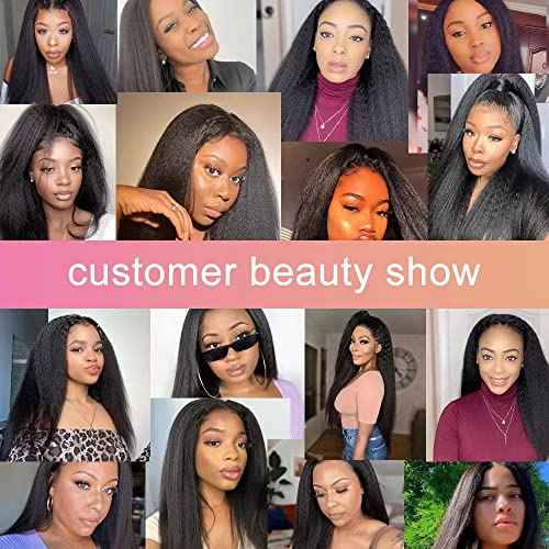 Kinky Straight Human Hair Clip in Extensions 120g Full Head Clip ins for Women 100% Unprocessed Brazilian Virgin Human Hair Yaki Straight Clip ins Remy Hair Natural Black 8Pcs 18Clips 18inch