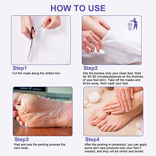 Exfoliating Foot Peeling Mask (5 Pack) - Natural Peel for Dry Skin & Calluses