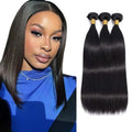 Brazilian Remy Human Hair Bundles - Straight 1B Natural Black 18-22"