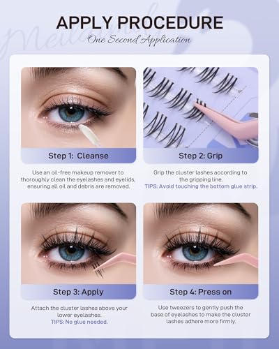 Self-Adhesive Lower Lashes 90 Pcs Pre-glued Bottom Eyelashes