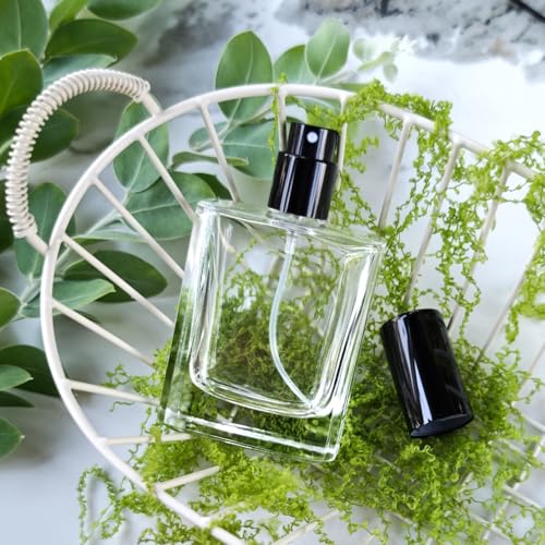 Black 30ml Refillable Glass Perfume Spray Bottle Set for Travel & DIY