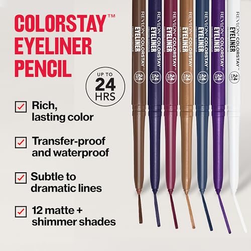 Revlon ColorStay Waterproof Eyeliner Pencil Charcoal 0.01 oz - Longwear, Smudge-Proof Makeup
