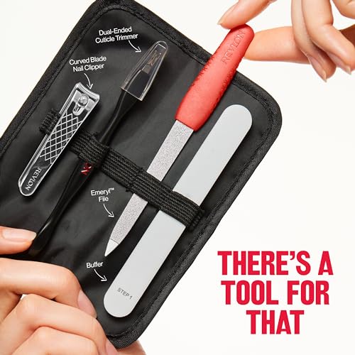 Manicure Essentials Kit with Travel Case - 4 Tools Included