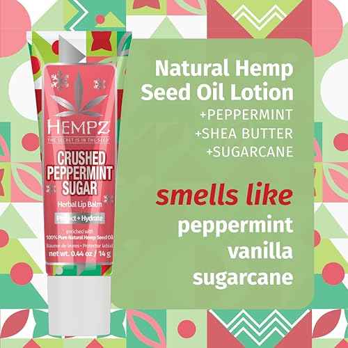 Hempz Crushed Peppermint Sugar Herbal Lip Balm .44 oz