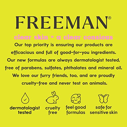 Freeman Facial Mask 4 Count Variety Bundle, Hydrating & Cleansing Skincare, Anti-Stress, Cucumber, & Charcoal Facial Treatments, Peel-Off, Clay, & Gel Masks & Scrub, 3: 6 fl. oz. Tubes & 1: 3 oz. Tube