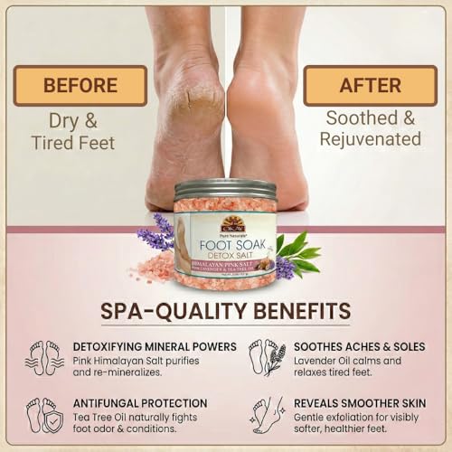 OKAY Himalayan Foot Detox Soak Salt with Tea Tree & Lavender - 20 oz