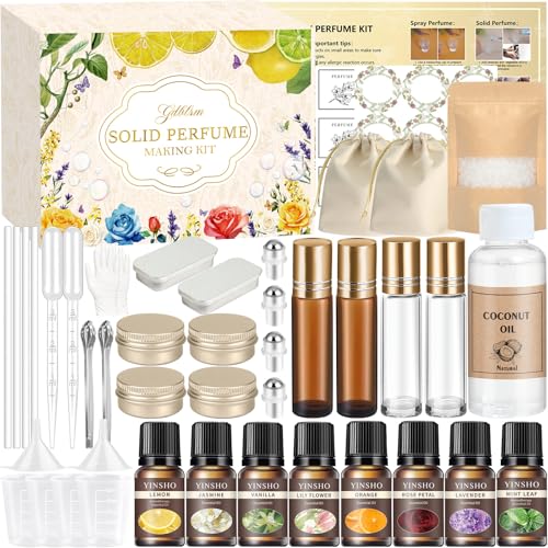 DIY Perfume Making Kit for Women & Men - Custom Solid & Roller Fragrances