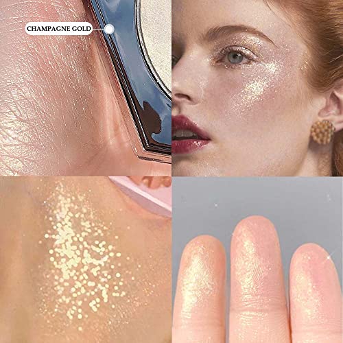 Shimmer Pearl Champagne Gold Highlighter Palette - Waterproof