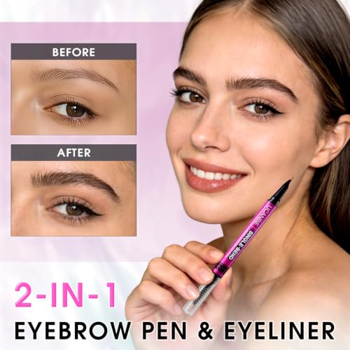 UCANBE 2-in-1 Curved Eyebrow Pen with Spoolie Brush